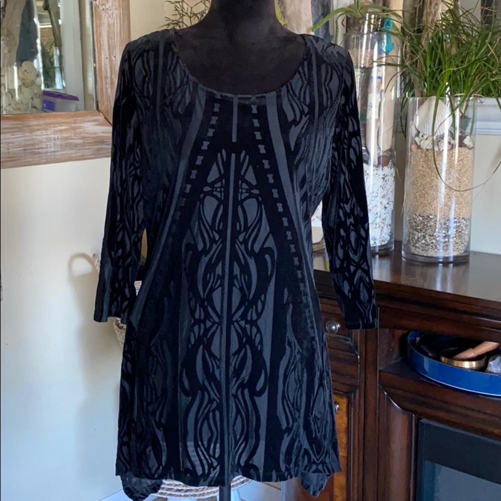 Style & Co velvet print top